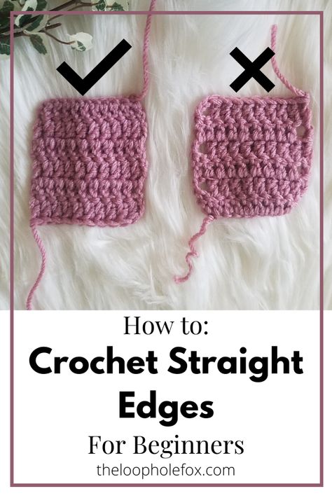 How To Crochet Even Edges, Clean Crochet Edges, How To Crochet A Straight Edge, How To Fix Crooked Crochet Edges, Straight Edges Crochet, How To Keep Edges Straight In Crochet, Finishing Crochet Ends, How To Get Straight Edges In Crochet, How To Keep Crochet Edges Straight