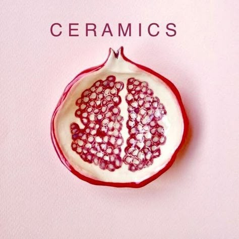 Diy Keramik, Pomegranate Design, Keramik Design, Diy Ceramic, Pottery Classes, Ceramics Pottery Art, Clay Art Projects, Ceramics Ideas Pottery, Ceramics Ideas