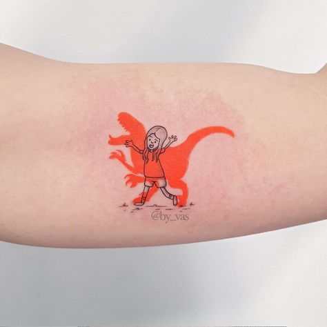 Change Tattoo, Modern Art Tattoos, Sailor Moon Tattoo, Tattoo Practice, Dinosaur Tattoos, Where I Want To Be, Red Ink Tattoos, Painting Tattoo, Modern Tattoos