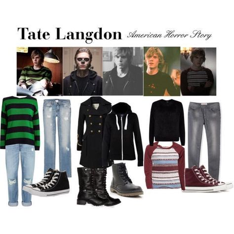 American Horror Story Inspired Outfits, Tate Outfits Ahs, Evan Peters Inspired Outfits, Tate Langdon Aesthetic Outfit, Tate American Horror Story Costume, Tate Langdon Clothes, Tate Langdon Inspired Outfits, Tate Langdon Style, Tate Ahs Costume