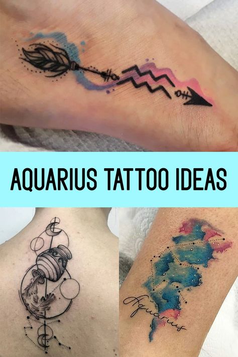 Aquarius Tattoo Ideas, Symbole Tattoo, About Aquarius, Tribute Tattoos, Random Sketches, Aquarius Tattoo, Star Tattoo Designs, Sibling Tattoos, Zodiac Sign Tattoos