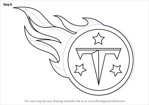 Step by Step How to Draw Tennessee Titans Logo : DrawingTutorials101.com Titans Logo, Tennessee Titans Logo, Drawing Sheet, Learn Drawing, Volkswagen Logo, Tennessee Titans, Step By Step Drawing, Learn To Draw, Drawing Tutorial