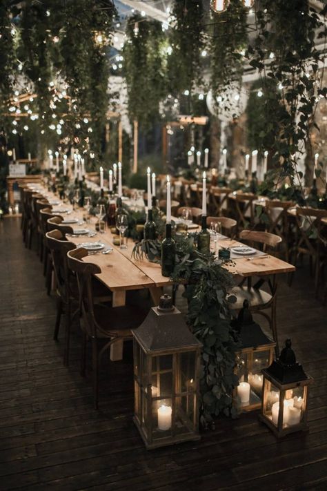 Whimsical Moody Wedding, Forest Theme Wedding, Winter Wedding Decorations, Wedding Reception Centerpieces, Rustic Wedding Inspiration, Reception Centerpieces, Wedding Reception Inspiration, Outdoor Wedding Reception, Wedding Cake Designs