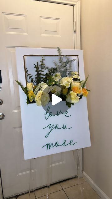 That's A Wrap | Party Planner on Instagram: "DIY Flower Box Welcome Sign 🌸. Can be customized for an event. Deets 👇🏾  . . . . Online orders only Follow me @thats_a_wrap_andmore #flowersign #flowerbox #flowerboxsign #thatsawrapandmore #diysign #diysigns #dfwdiy" Diy Party Welcome Sign, Diy Signage Ideas, Diy Flower Box Welcome Sign, Event Entrance Decor, Flower Box Welcome Sign, Diy Flower Box, Diy Flower Boxes, Event Entrance, Ganesha Tattoo