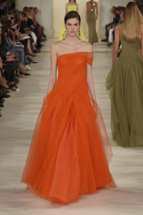 Orange Evening Gown, Orange Gown, Fashion Diary, Rust Orange, Couture Gowns, Street Style Inspiration, Fantasy Fashion, Orange Dress, Beautiful Gowns