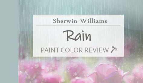 sw-rain-paint-color-review Sw Rain Paint Master Bedrooms, Rain By Sherwin Williams, Sw Rain, Sherwin Williams Rain, Sherman Williams, Blue Paint Color, Blue And White Living Room, Indigo Wallpaper, Ranch Kitchen