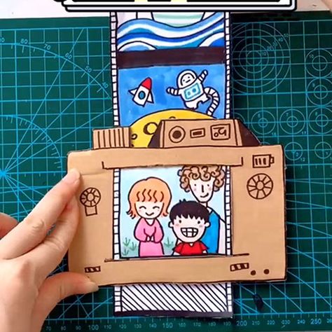 Cardboard Camera Diy, Diy Cardboard Camera, Cardboard Camera, Camera Crafts, Camera Diy, Penanda Buku, Cardboard Box Crafts, Cardboard Toys, Diy Camera