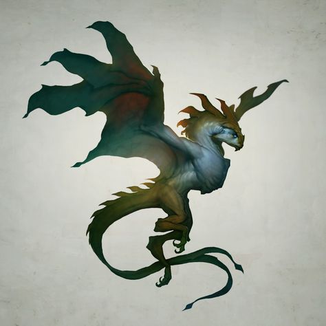 ArtStation - Character & Creature Art, Hardy Fowler Phoenix Creature, Creature Painting, Mystic Dragon, Dragon Poses, Dragon Sketch, Fantasy Beasts, Creature Drawings, Dragon Pictures, Fantasy Creatures Art