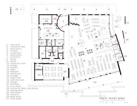 Public Library Design Plan, Public Library Floor Plan, Library Design Architecture Plan Layout, Japanese Library, Arch Plan, Library Floor Plan, Public Library Design, Library Plan, Museum Plan