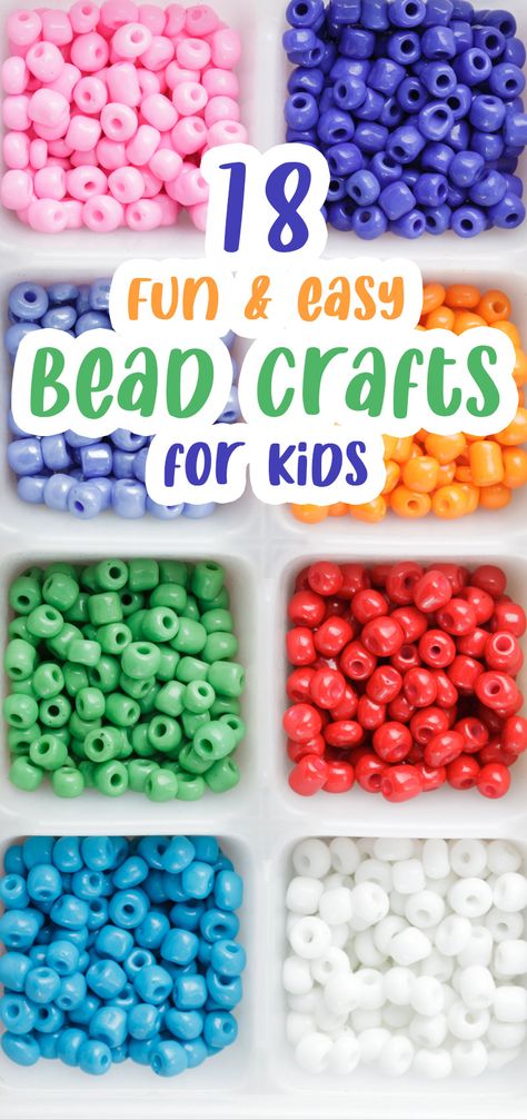 Bead Crafts For Kids, Plastic Bead Crafts, Beads Craft Kids, Easy Jewelry Making Ideas, Pony Bead Projects, Pony Bead Crafts, Spider Crafts, Beading For Kids, Seed Bead Crafts