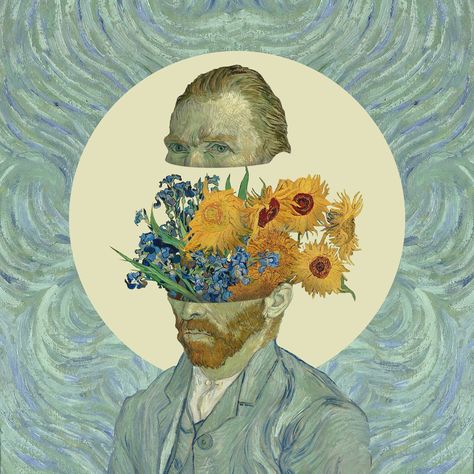 Van Gogh, Collage, Van, Tumblr, Flowers