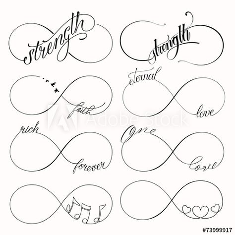 Infinity Sign Tattoo, Infinite Tattoo, Wörter Tattoos, Symbols Tattoo, Infinity Symbol Tattoo, Meaningful Wrist Tattoos, Infinity Tattoo Designs, Word Tattoo, Strength Tattoo