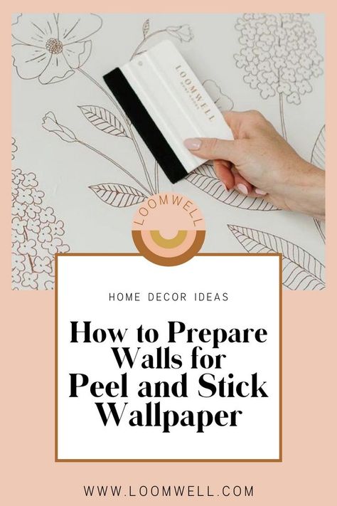 Preparing Your Walls for Peel and Stick Wallpaper: A Step-by-Step Guide for Easy Installation. Loomwell Home Goods is sharing easy to follow tips for preparing walls for peel and stick wallpaper. Follow these 6 steps as you prepare to install removable wallpaper in any space. Wallpaper Over Wallpaper, How To Wallpaper, Peal And Stick Wallpaper, Stick Letters, Traditional Wall Decor, Wallpaper For Wall, Bedroom Wall Designs, Temporary Wallpaper, Wallpaper Accent Wall