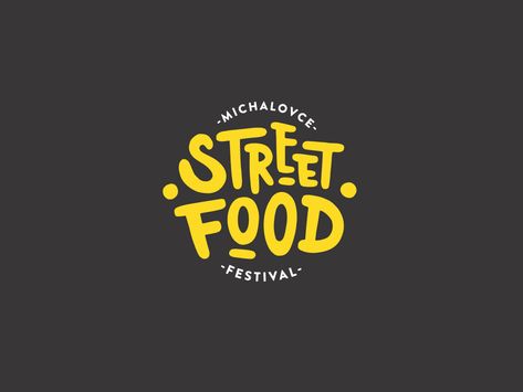 Street Food Festival logo by Vladimir Garabas on Dribbble Food Festival Logo, Food Logo Inspiration, Logo Tipografi, Food Logo Design Inspiration, Typographie Inspiration, Logo Generator, Festival Logo, Inspiration Logo Design, Desain Buklet