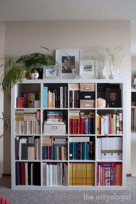 Plants And Books, Ikea Cubes, Office Cube, Books And Tea, Ikea Expedit, Bookshelves In Living Room, Ikea Shelves, Cube Bookcase, Cube Shelves