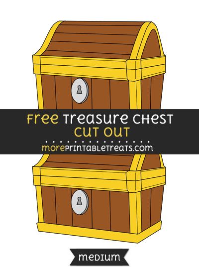 Free Treasure Chest Cut Out - Medium Size Printable Pirate Crafts Preschool, Pirate Vbs, Fortnight Party, Treasure Chest Craft, Pirate Themed Birthday Party, Pirates Party, Pirate Themed Birthday, Children Church, Pirate Crafts