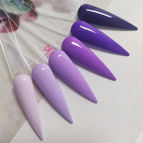 Different Purple Nails Shades, Light Purple Nails Black Women, Nails Ideas Purple Lavender, Shades Of Purple Nail Polish, Purple Tones Nails, Purple Nails Different Shades, Perpel Nail Design, Shades Of Purple Nails Acrylic, Lila Purple Nails