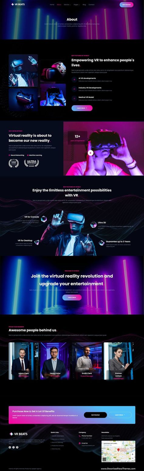 VR Beat - Virtual Reality Services Elementor Template Kit Website Design Inspiration Business, Services Website, Website Template Design, Ad Template, Ecommerce Site, Personal Portfolio, Professional Website, Website Design Inspiration, Web Template