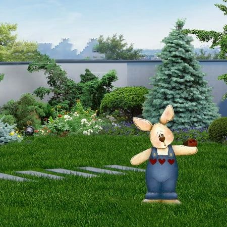 Easter Decoration Outdoor Wooden Rabbit Decoration Garden for Easter Decoration Spring Rabbit Yard for Home Exterior Front Door Porch Garden Backyard Decoration Features: Bunny: Easter Bunny  the size fits most scenes, and with some festive props, it works even better. Signage Stake: Easter party decoration props, beautifully crafted with realistic texture, full of festive atmosphere. Easter garden decorations Rabbit Yard Logo: Easter classic design, cartoon chick and colorful Easter egg pattern will make your garden more and beautiful. Outdoor Garden Logo: Made with high-quality materials, durable and creative decoration. Happy Easter Sign: Easter Sign. Designed in Easter style to make your party more beautiful and stylish. Product Description: Easter Decoration Outdoor, Wooden Rabbit Dec Easter Garden Decorations, Rabbit Yard, Garden Logo, Easter Outdoor, Spring Rabbit, Egg Pattern, Happy Easter Sign, Rabbit Garden, Outdoor Metal Wall Art