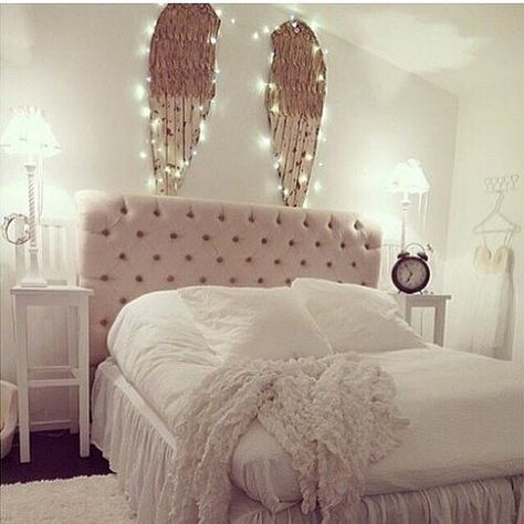 Room 💞 ☺  ✿ ✿ Angel Bedroom, White Bed, Girl Bedroom Designs, Shabby Chic Bedrooms, Chic Bedroom, Living Room Grey, Dream Rooms, Dream Bedroom