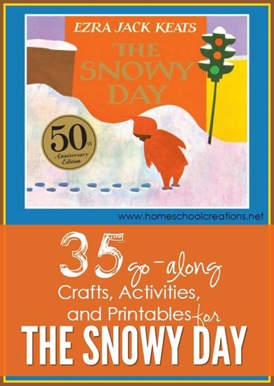 A collection of 35+ crafts, activities, and printables to go along with the book The Snowy Day by Ezra Keats from Homeschool Creations The Snowy Day Book, Storybook Activities, Books And Crafts, The Snowy Day, Class Books, Borax Crystals, Winter January, January Activities, Winter Unit