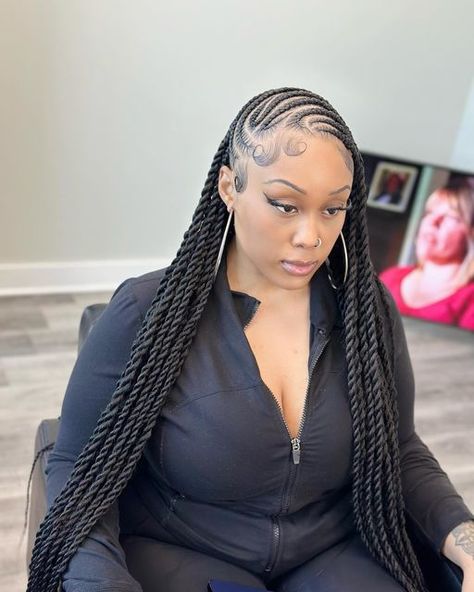 Fulani Twists, Fulani Braids Hairstyles, Alicia Keys Braids, Hair Braid Designs, Lemonade Braids Hairstyles, Braids Twist, Two Braid Hairstyles, Braided Hairstyles For Black Women Cornrows, Feed In Braids Hairstyles