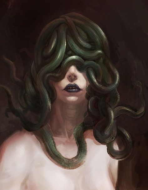 Medusa Artwork, Medusa Gorgon, Medusa Art, Snake Hair, Arte Indie, Medusa Tattoo, Digital Art Gallery, Mythology Art, Snakes