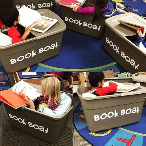 Book Boats! Perfect for the classroom, or at home! Such a cool idea. Thanks, Target Teachers! Amazon Classroom, Reading Corner Ideas, Book Boat, Technology Teacher, Flexible Seating Classroom, Classroom Hacks, Corner Ideas, Classroom Seating, Classroom Organisation