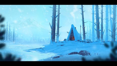 ArtStation - Snowy Scenery, Niklas Bellok Character Preferences, Snowy Scenery, Background References, Environment Painting, Vis Dev, Snow House, 동화 삽화, Bg Design, Swedish Christmas