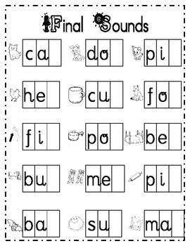 Initial, Medial, and Final Sounds by Suzie Cook | TpT Sound Identity Activities, Rhyming Words For Kids, Initial Sounds Worksheets, Prek Reading, Free Printable Handwriting Worksheets, Prek Homeschool, Special Education Classroom Setup, Homeschool Humor, First Grade Words