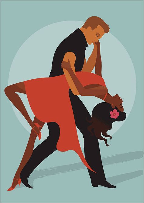 Salsa Dance Drawing, Salsa Dance Art, Salsa Illustration, Couple Dancing Illustration, Couple Dancing Art, Man And Woman Dancing, Dancing Illustration, Latino Dance, Dancing Drawing