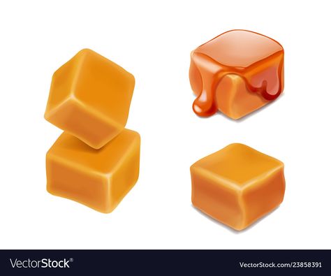 Caramel candies 3d isolated Royalty Free Vector Image Caramel Drawing, Caramel Illustration, Caramel Candies, Space Candy, Butterscotch Candy, Cake Vector, Caramel Toffee, Caramel Fudge, Wreath Drawing