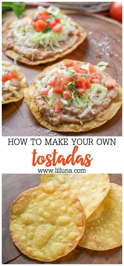 Open face tostadas topped with all of your favorite Mexican ingredients! These tasty tostadas are a frequent meal in this house! Mexican Tostadas, Mexican Ingredients, Tostada Recipes, Easy Mexican, Mexican Food Recipes Easy, In This House, Mexican Food Recipes Authentic, Open Face, Mexican Recipes