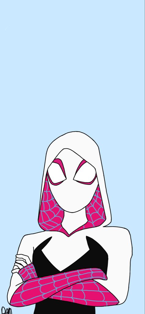 #marvel #spiderman #spidergwen #spidermanintothespiderverse Spider Gwen Design, ခရမ်းရောင် Wallpaper, Spidergwen Drawing Sketches, Spiderman Cewe, Spidergirl Wallpaper, Spidergwen Sketch, Spider Woman Wallpaper, Marvel Spider Woman, Spidergwen Art