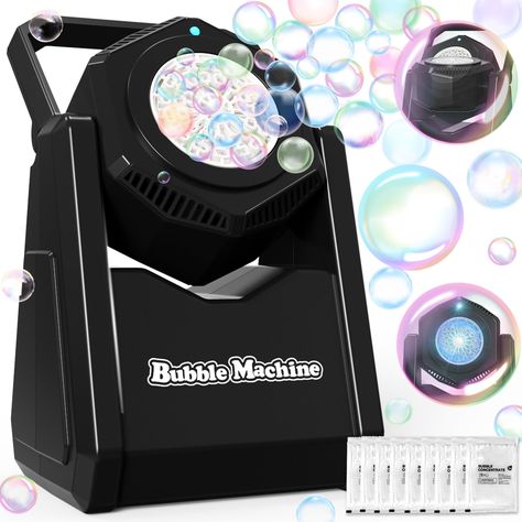 PRICES MAY VARY. 20000+ Bubbles Filling the Air and Creating a Fun and Festive Atmosphere.15 bubble wands and powerful wind designed as more bubble hole and faster speed can produce more bubbles, improving satisfying experience.This bubble machina is handy and convenient, making it a popular choice of bubble machine for partiesfor those who want to create a fun and bubbly atmosphere without much effort. Lights Effect and Adjustable the launch angle by 90° Bring Extra Level of Excitement. The bub Campus Beautification, Bubble Machines, Bubbles Machine, Barbie Invitations, Bubble Blower, Bubble Solution, Colored Bubbles, Bubble Maker, Outdoor Birthday