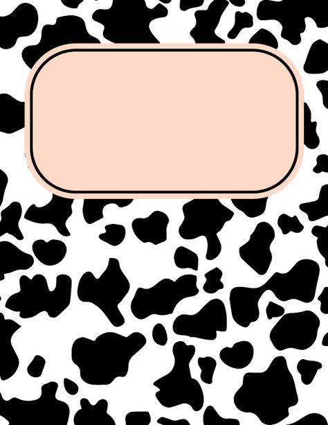 Free printable cow print binder cover template. Download the cover in JPG or PDF format at http://bindercovers.net/download/cow-print-binder-cover/ Notebook Covers Template, Diy Binder Cover Ideas, Goodnote Cover, Sampul Binder, Goodnote Template, Binder Wallpaper, Cute Binder Covers, Printable Cow, Sampul Notebook