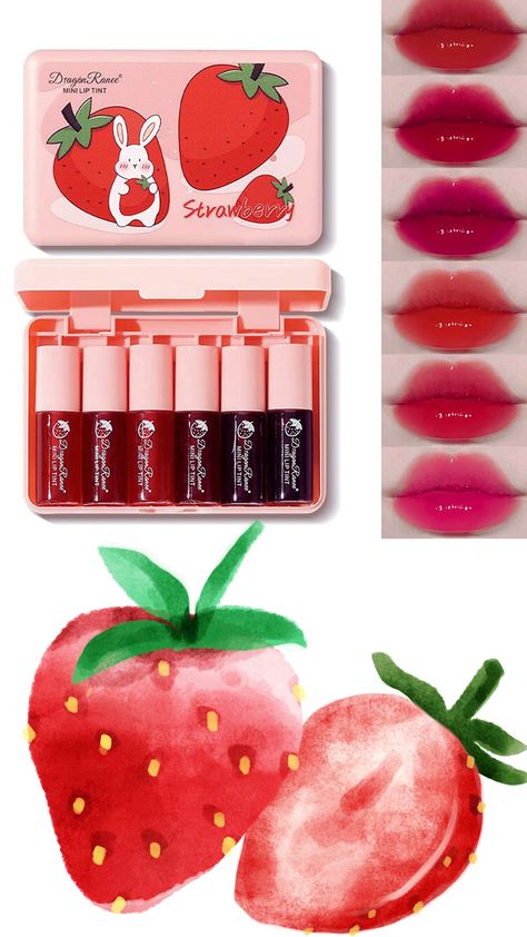 【Super waterproof】: Durable, waterproof, and smooth. This liquid lipstick effortlessly slides over your lips and can last all day in hot and humid environments. Lip stain set is rich in moisturizing ingredients, effectively locking in moisture, making the lips look hydrated and shiny. #makeupideas #makeupaesthetic #makeupinspo #sultrymakeup #simplemakeup Korean Lip Gloss, Sultry Makeup, Plumping Lipstick, Korean Lips, Birthday Things, Lip Stains, Lip And Cheek Tint, Work Makeup, Cheek Tint