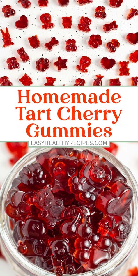 Tart Cherry Gummies, Cherry Gummies, Homemade Gummies, Gummies Recipe, Dessert Aux Fruits, Candy Recipes Homemade, Cherry Recipes, Cherry Tart, Homemade Candies