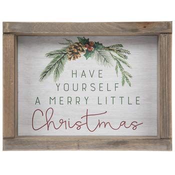 PRICES MAY VARY. √This vintage shabby chic wood sign measuers 8 x 1.625 x 6 inches, small but stylish. √Made of natural wood frame, MDF backboard and paper with Christmas design, durable and beautiful, perfect for that Rustic Christmas theme. √Sign with Chiristmas greeting sentiment - Have Yourself a Merry Little Christmas √Designed to be displayed on any shelf, tabletop, counter top, or desktop for offering a better Christmas holiday atmosphere to your home. √Great as a Christmas gift for famil Christmas Signs Wood Diy Sayings, Christmas Wood Signs, Cricut Signs, Holiday Wood Sign, Painted Things, Shrines Art, Holiday Wall Decor, Condo Ideas, Cricut Christmas