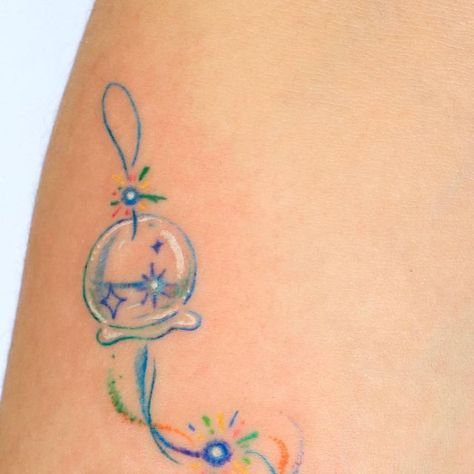 Wind Chime Tattoo, Ghibli Tattoos, Castle Tattoo, Ghibli Tattoo, Howl's Moving Castle, Anime Mix, Howls Moving Castle, Wind Chime, Tattoos Ideas