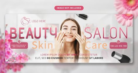 PSD beauty salon banner design | Premium Psd #Freepik #psd Beauty Salon Banner Design, Salon Banner Design, Beauty Salon Banner, Certificate Design, Technology Icon, Makeup And Skincare, Web Banner Design, Card Banner, Poster Invitation