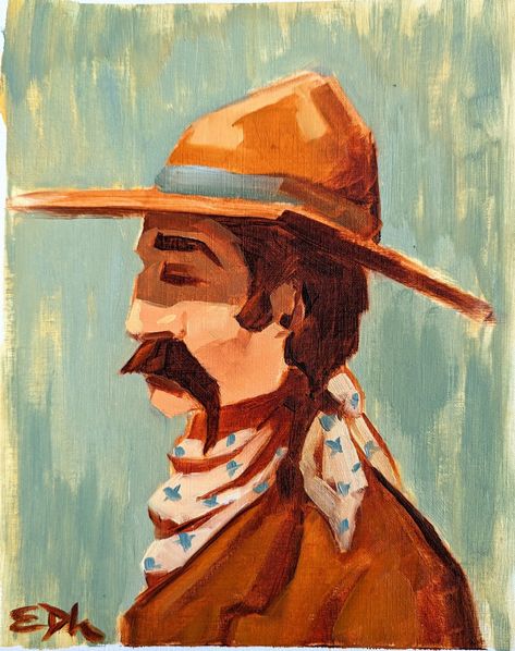 Original Oil Painting Prints, handlebar Oil on Paper, Cowboy Painting, Western Painting, Original Painting, Art Print, Wall Art - Etsy Cowboy Painting, Oil Painting Prints, Oil Painting On Paper, Western Paintings, Cowboy Art, Art Pricing, Cow Boy, Western Art, Beautiful Paintings