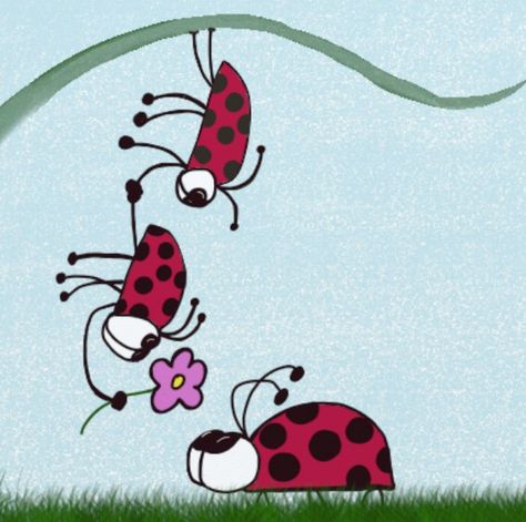 Today's Throwback Art Thursday is a digital watercolor painting of adorable ladybugs from 2012. 2012 was a significant year for me. It was the year I decided to pursue my passion for creating art after taking a long hiatus to raise my twins, who at the time started their first year in grade school. My art has undoubtedly evolved and improved over the years, and I'm grateful for all my fans who have supported and encouraged me along the way. #watercolorillustration #throwbackartthursdays ... Ladybug Watercolor Paintings, Ladybug Painting, Ladybug Aesthetic, Trippy Designs, Ladybug Art, I'm Grateful, Lady Bugs, Digital Watercolor, Love Bugs