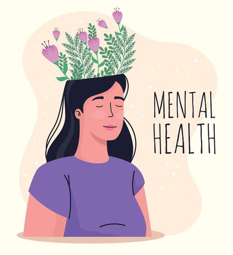 girl with flowers mental health Health Posters, Health Images, Social Media Drawings, Girl With Flowers, Mental Health Posters, Health Pictures, Health Class, Teen Art, Class Pictures