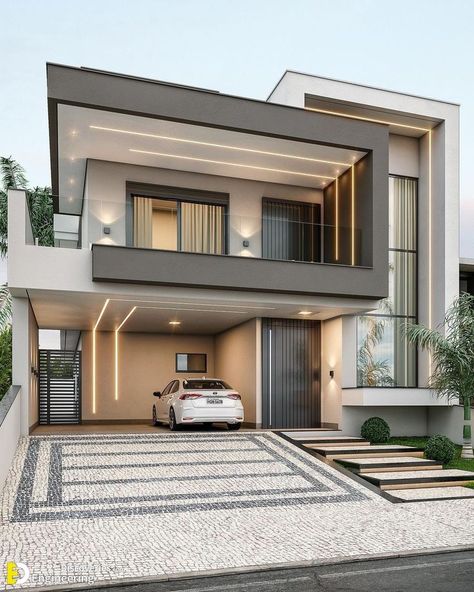 Most Beautiful House Front Elevation Design Ideas | Modern House Exterior Designs Ideas Fasad Design, Eksterior Modern, 2 Storey House Design, House Outer Design, Small House Elevation, Small House Front Design, Small House Design Exterior, Small House Elevation Design, Modern House Facades