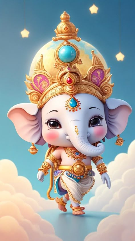 Lord Ganesha AI images Cute Ganesha Wallpapers, Radha Krishna Aesthetic Images, Shri Ganesh Images Hd, Krishna Aesthetic Images, Cute God Wallpapers, Cartoon Images Hd, Radha Krishna Aesthetic, Cute Ganesha, Krishna Aesthetic