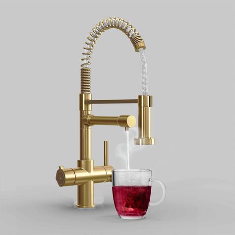 Boiling Water Tap, Gold Taps, Kitchen Spray, Belfast Sink, Water Spout, Brass Tap, Kitchen Taps, Boiling Water, Water Dispenser