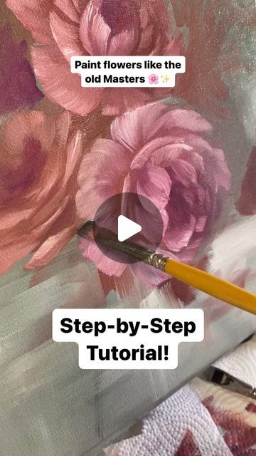 Dominique Alyse Studios | Art & Design Agency on Instagram: "Trust me, I’ve been there 😩! Painting flowers can be very intimidating, but it doesn’t have to be! ☺️🌸 I’m not a Master (yet 😂☺️), BUT here is my step-by-step process for painting roses. 🌸 It’s easier when you break it down by shape! 🌸 If you’re a beginner, try working with only one color to get the technique. You can use many different tints and shades. 🌸Lastly, leave highlights until the very end. It’s the shadows that really bring the flowers to life. Don’t overuse white! If you found this helpful, follow for more art tips like this! 💕 Happy painting :) . . . . . #arttutorial #arttips #HowToPaintFlowers #PaintFlowers #HowToPaint #Tutorial #AcrylicPaint #ArtForBeginners #ArtMasters #OilPainting #Floral #FloralArtist #Bot How To Do Shading With Acrylic Paints, Acrylic Painting Techniques Flowers, Acrylic Rose Tutorial, Paint A Rose Step By Step, Oil Painting Roses Tutorial, Floral Acrylic Painting Tutorial, How To Paint Florals, Abstract Floral Paintings Acrylics Tutorial, Acrylic Roses Tutorial