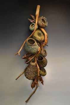 Picture Kudzu Weaving, Matt Tommey, Basket Sculpture, Fireplace Mantels Decor, Contemporary Baskets, Art Muse, Sculptural Wall, Fireplace Mantel Decor, Modern Rustic Decor