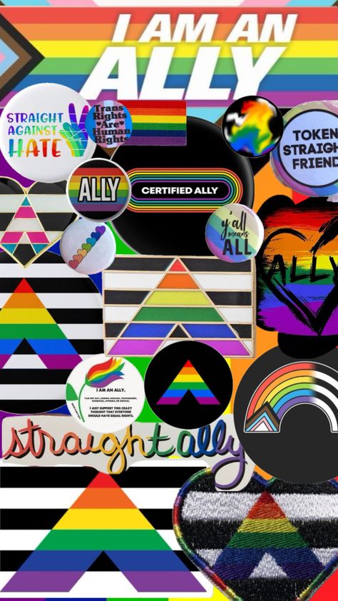 I made this one for any ally’s looking for a good pride wallpaper #pride #ally #wallpaper #pridemonth #lgbtq #lgbtqia Ally Wallpaper, Pride Ally, Ally Pride, Lgbtq Ally, Same Love